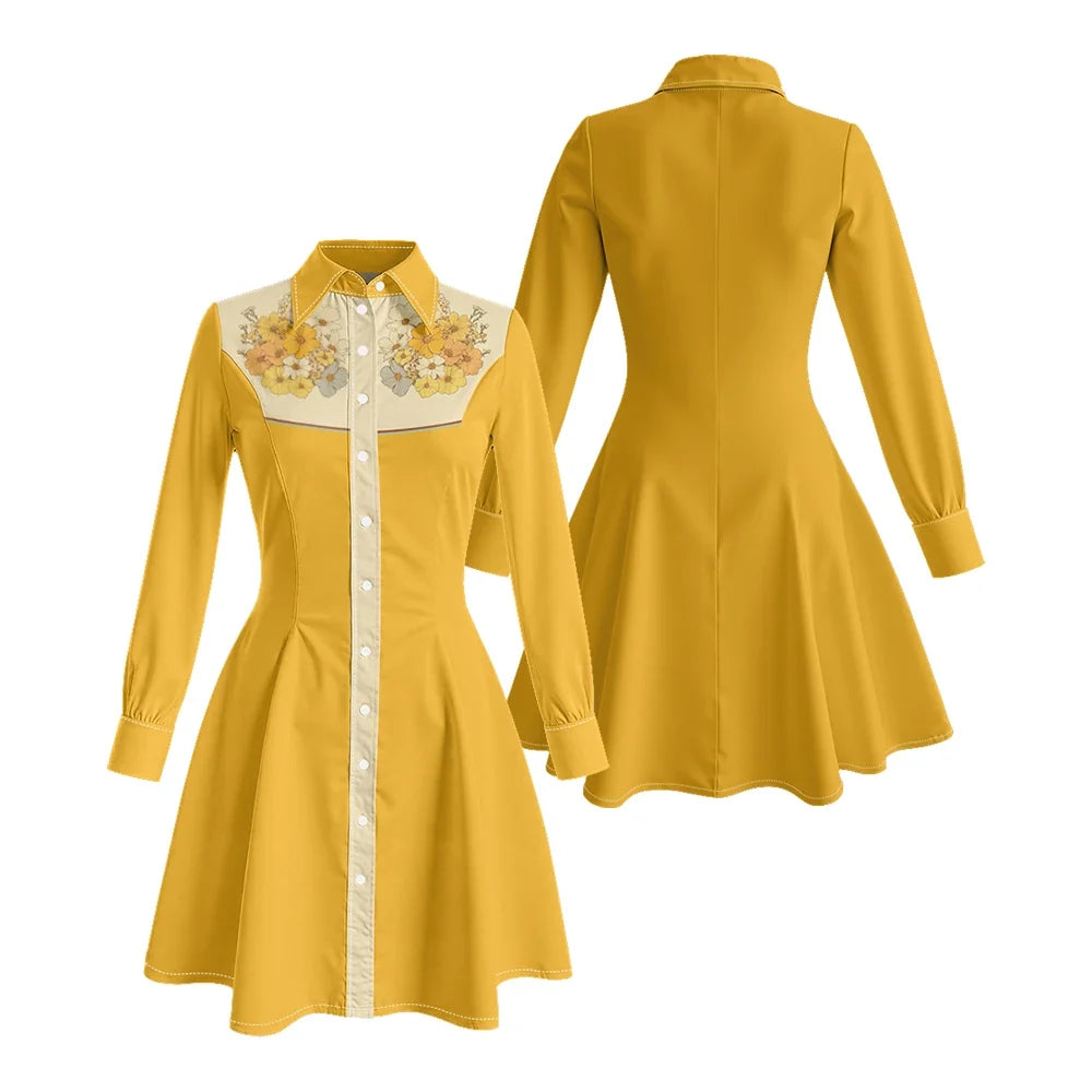 Fitted Tiger Print Long Sleeve Dress