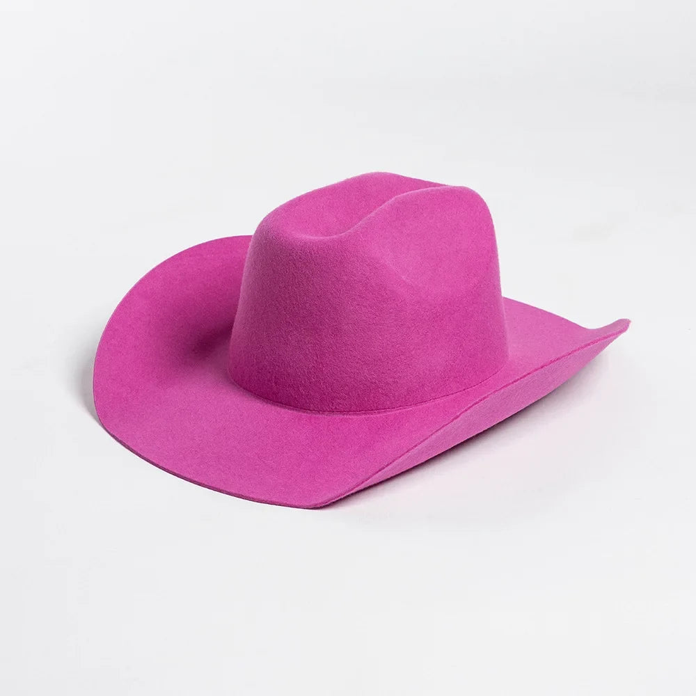 Wide Brim Wool Felt Cowboy Hat