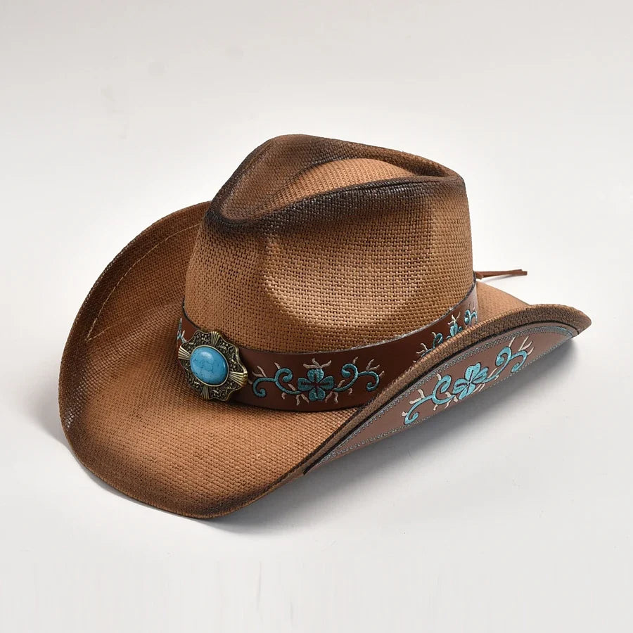 Vintage Straw Cowboy Hat