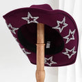 Pentagram Rhinestone Western Cowboy Hat