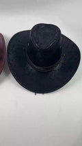 Faux Leather Western Cowboy Hat
