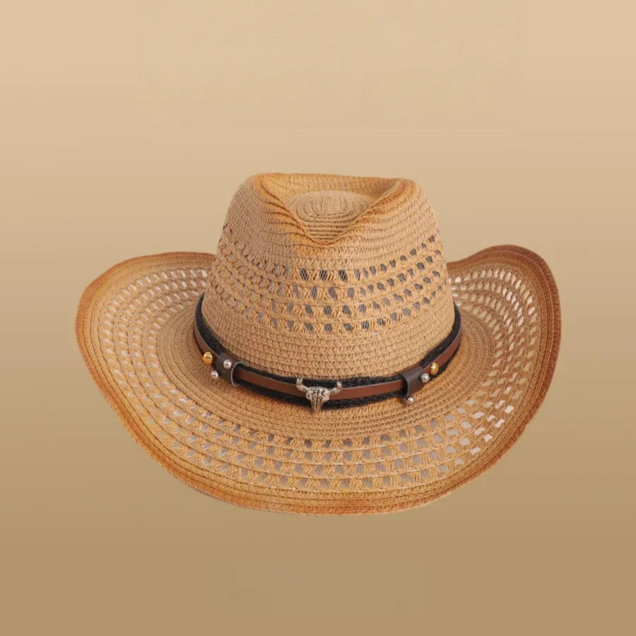 Western Woven Mesh Sun Hat