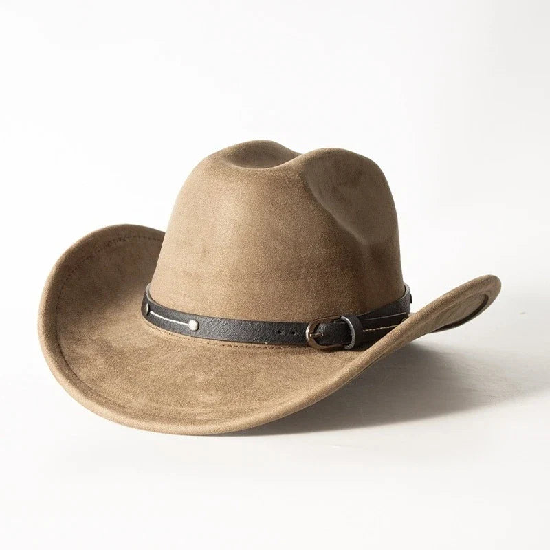 Suede Ox Head Cowboy Hat