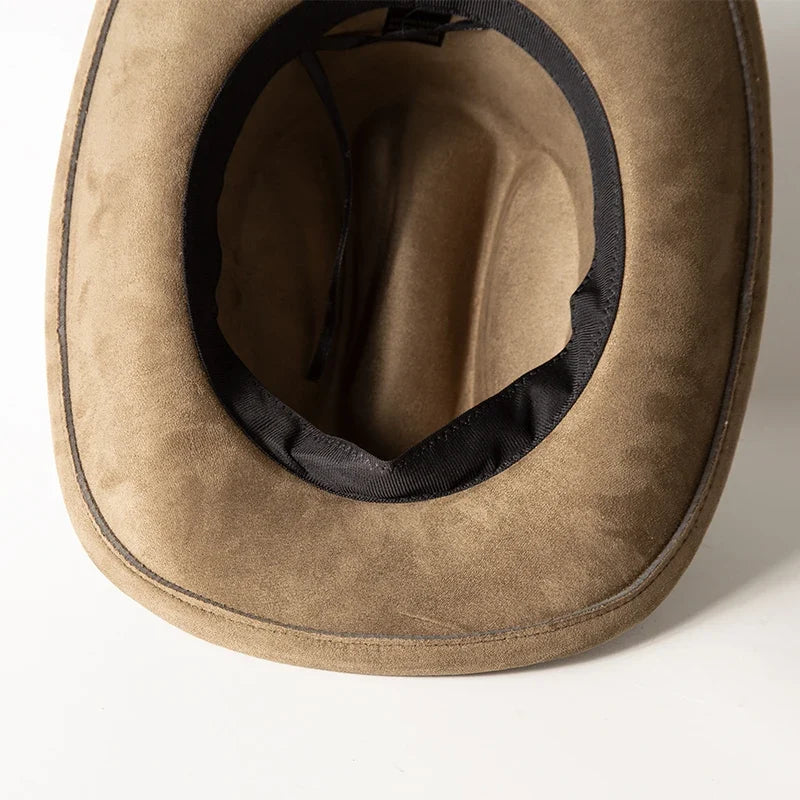Suede Ox Head Cowboy Hat