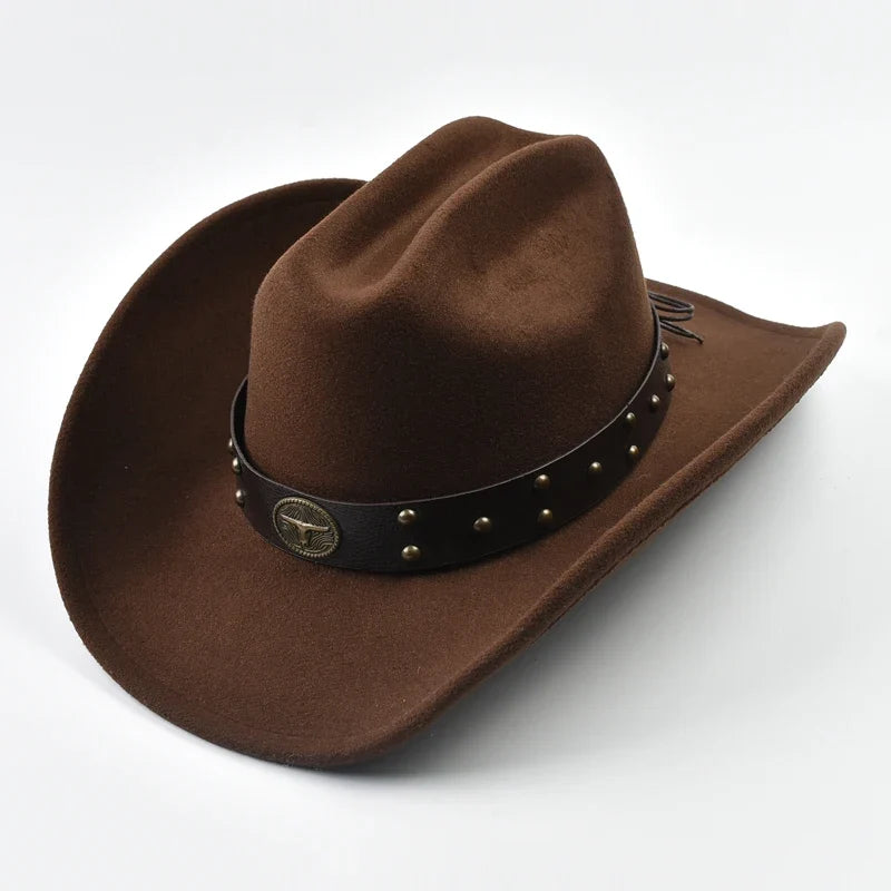 Vintage Wide Brim Western Cowboy Hat