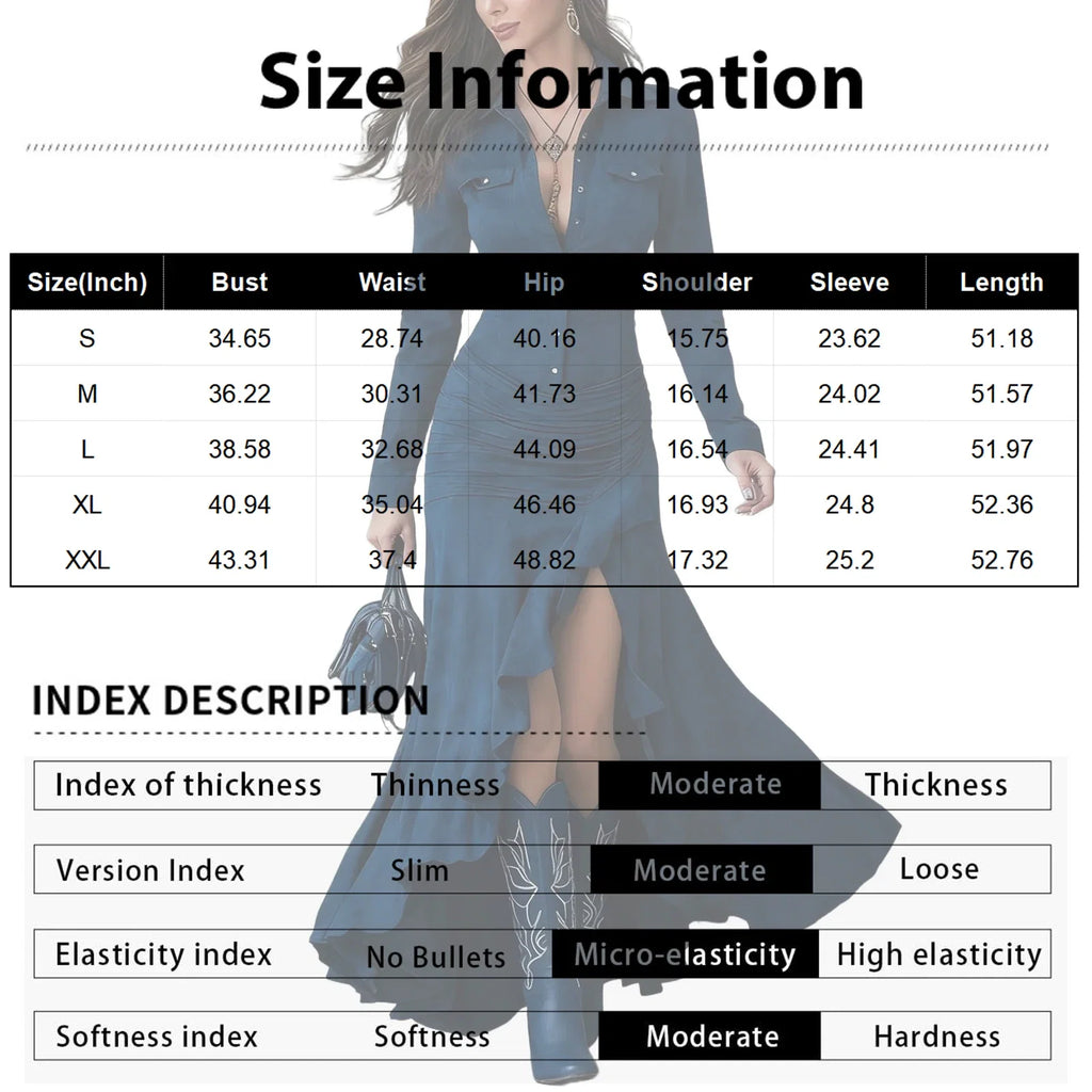 Western Ruffle Wrap Maxi Dress