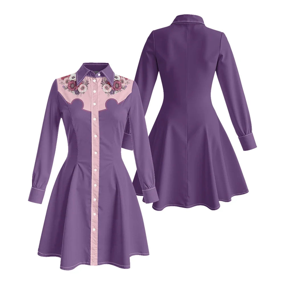 Fitted Tiger Print Long Sleeve Dress