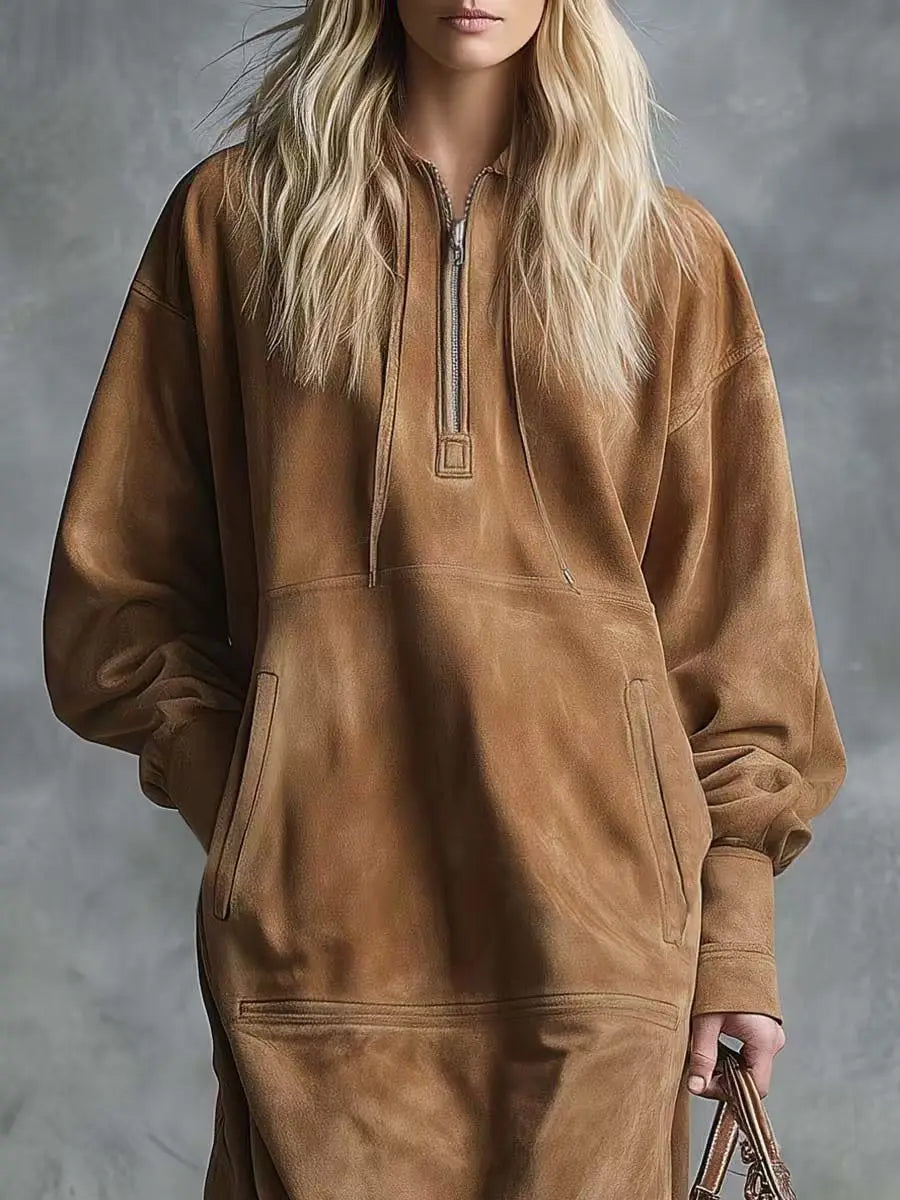 Western-Inspired Suede Tassel Dress