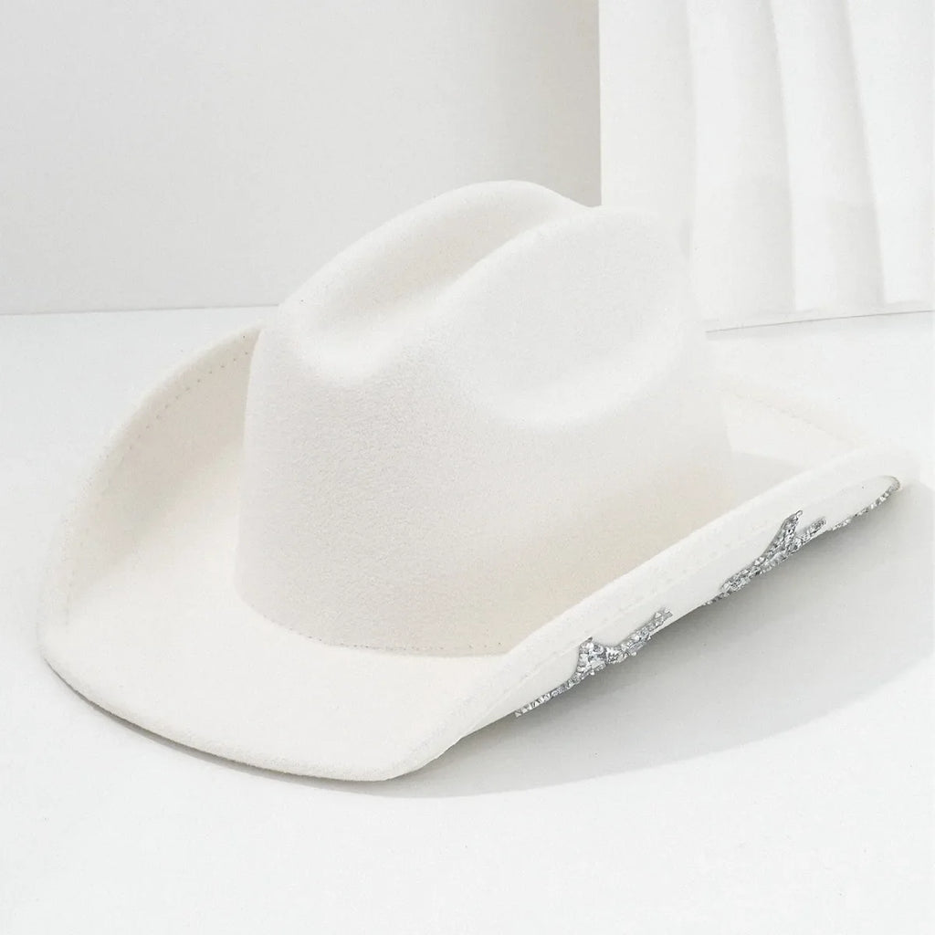 Pentagram Rhinestone Western Cowboy Hat