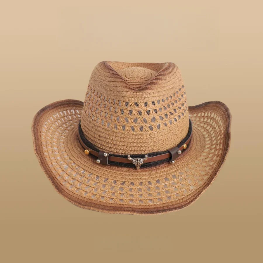 Western Woven Mesh Sun Hat