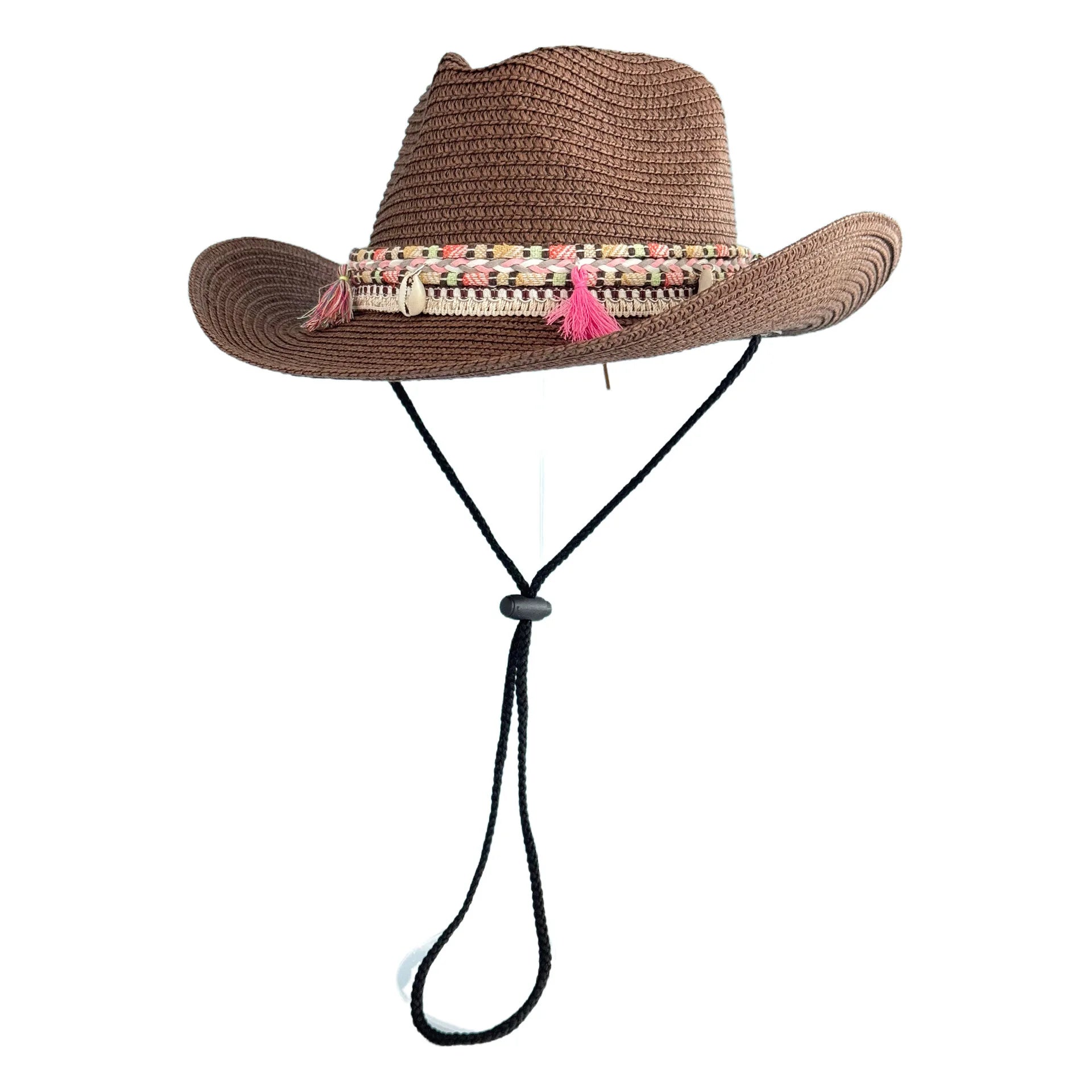 Foldable Tassel Cowboy-Style Straw Hat