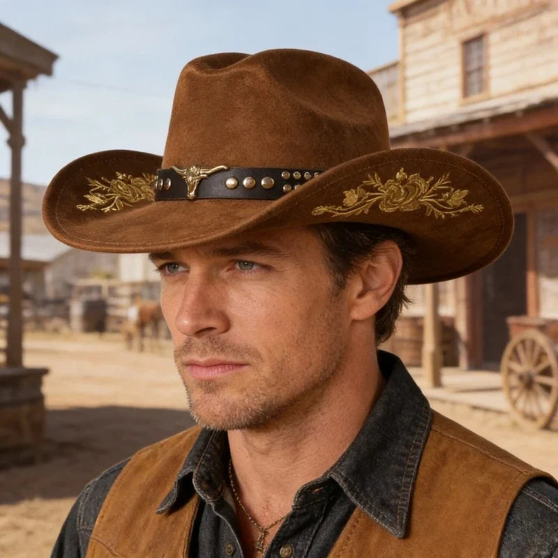 Vintage Embroidered Cowboy Hat