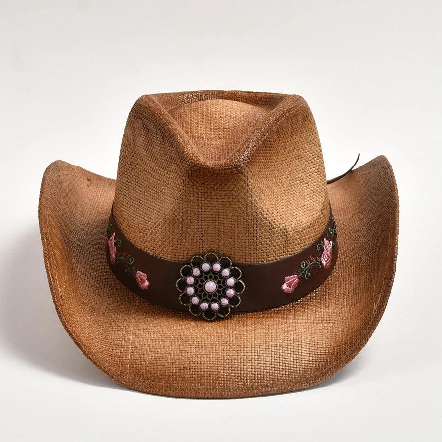 Vintage Straw Cowboy Hat