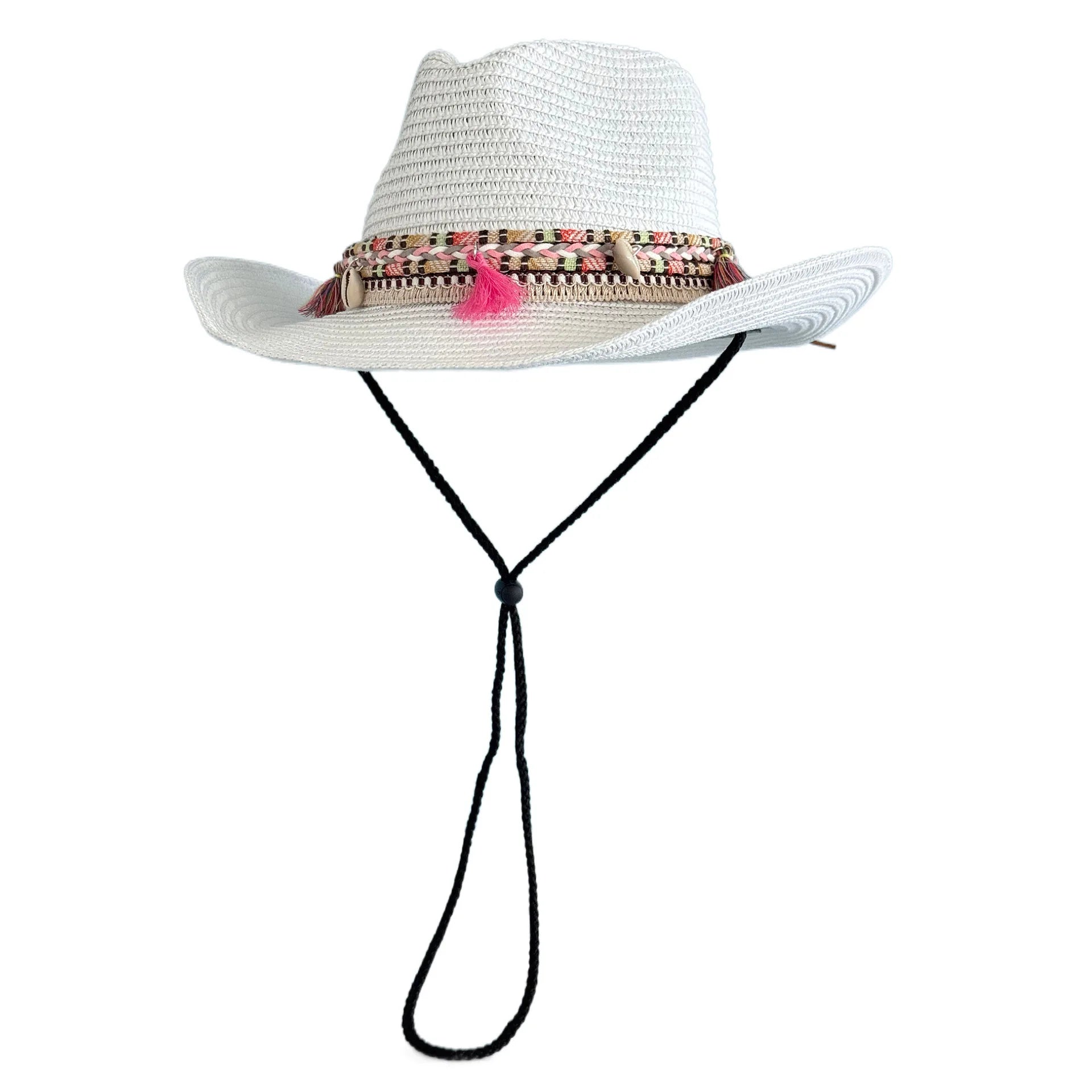 Foldable Tassel Cowboy-Style Straw Hat
