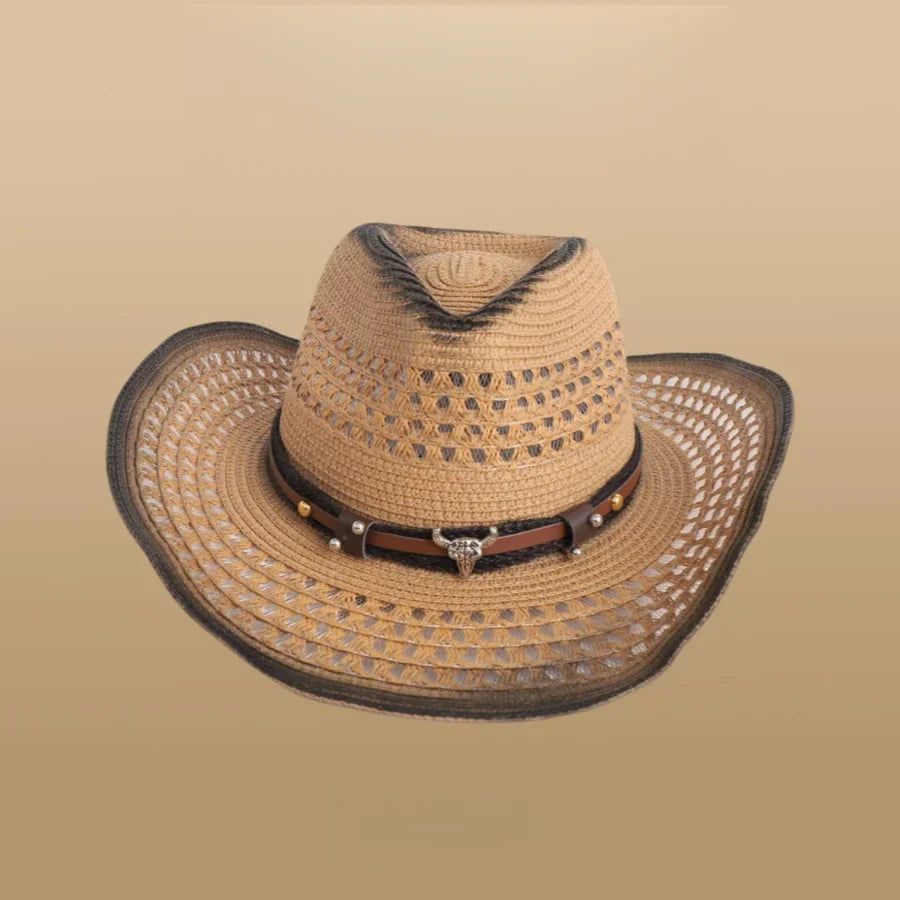 Western Woven Mesh Sun Hat