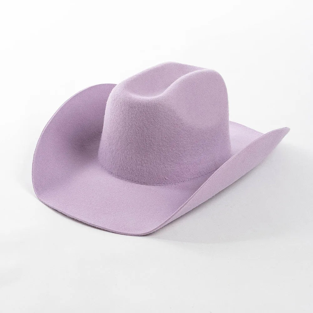 Wide Brim Wool Felt Cowboy Hat