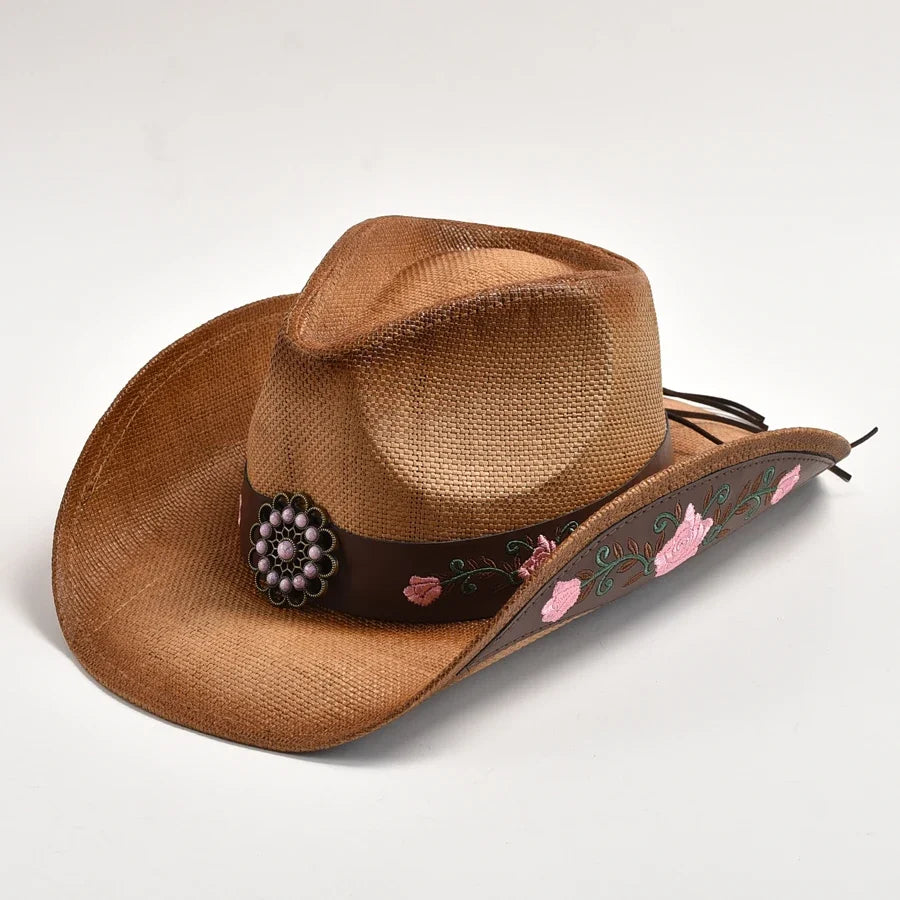 Vintage Straw Cowboy Hat