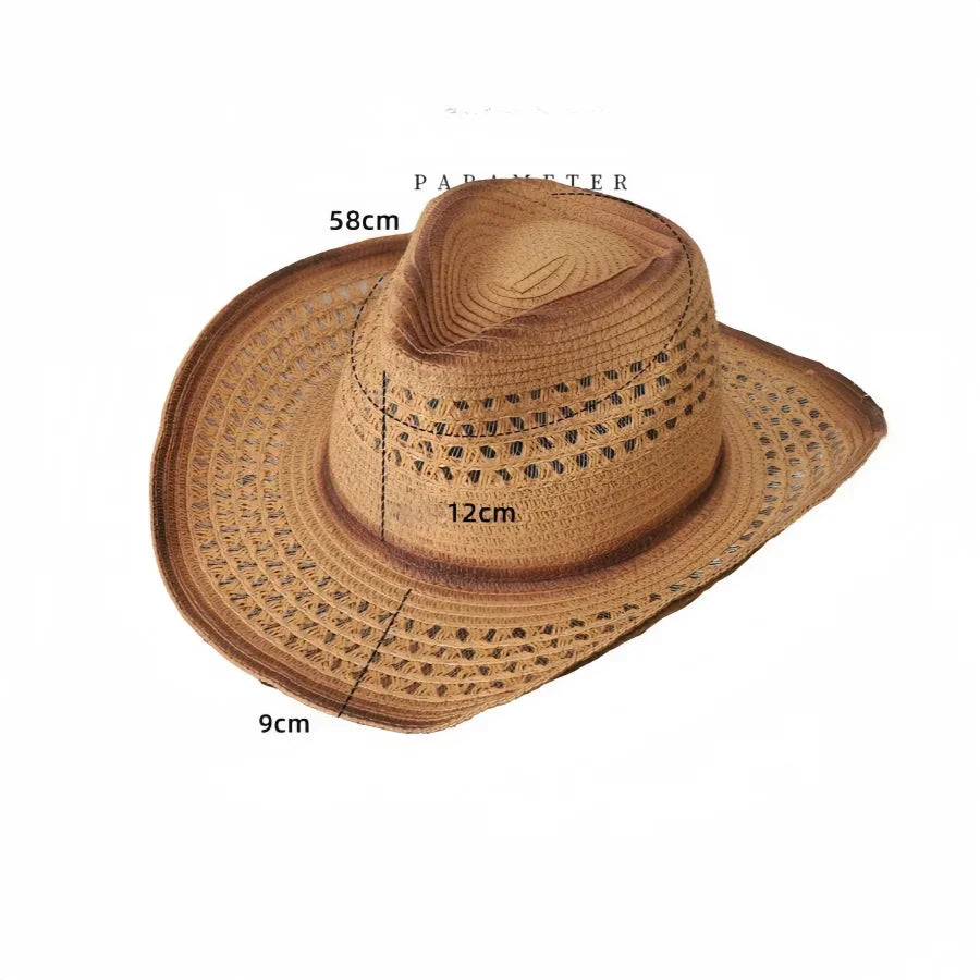 Western Woven Mesh Sun Hat