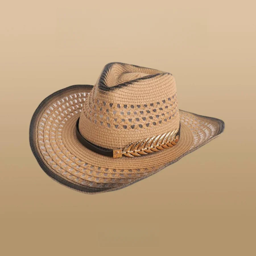 Western Woven Mesh Sun Hat