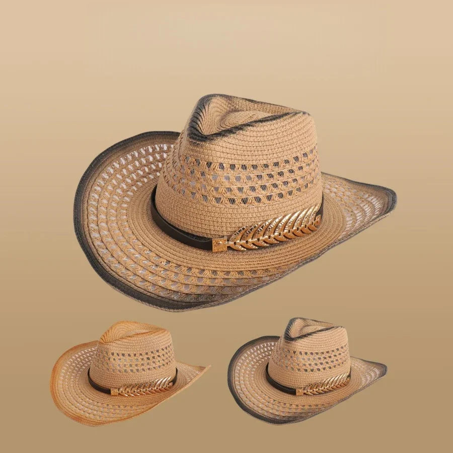 Western Woven Mesh Sun Hat