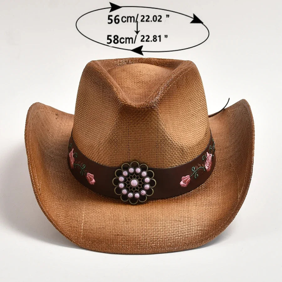 Vintage Straw Cowboy Hat